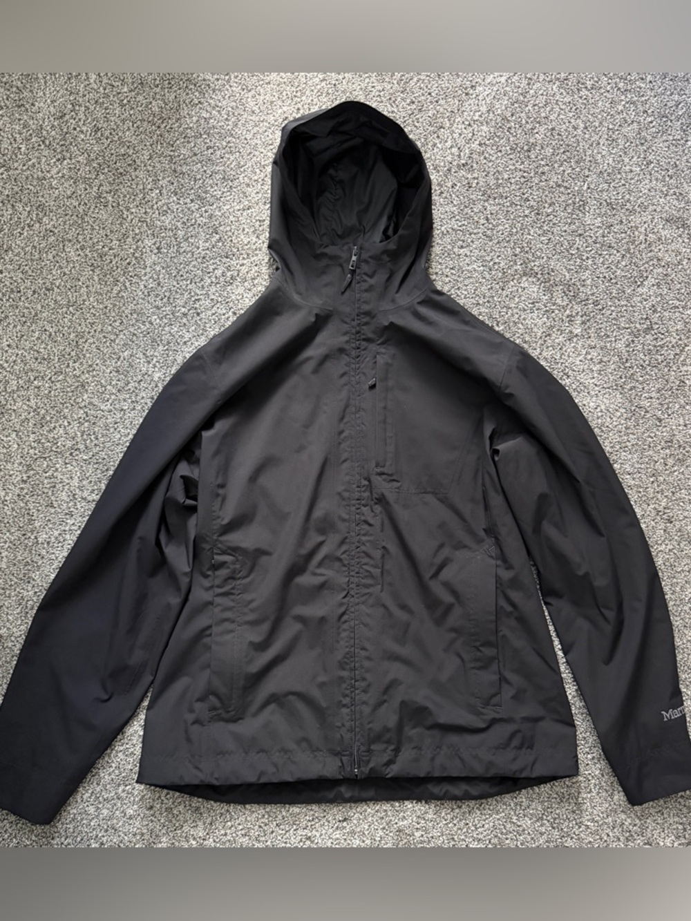 Youth/kids Black Hooded rain Jacket - Marmot